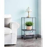 Rebrilliant 3-Tier Steel Wire Storage Shelves, Adjustable Utility Closet Shelving Rack w/ Wheels, Small Kitchen Metal Mesh Wire Pantry Shelving Unit | Wayfair