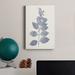 Winston Porter Navy Botanicals IX Premium Gallery Wrapped Canvas - Ready To Hang Canvas, in Blue/Indigo/Pink | 48 H x 32 W x 1 D in | Wayfair