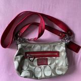 Coach Bags | Coach Poppy Signature Bag | Color: Red/Tan | Size: 11” L. 7” H. 3” W