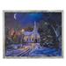 LED Lighted Church at Night Framed Christmas Canvas Wall Art 19" x 15"