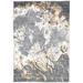 One of a Kind Hand-Woven Modern 4' x 6' Abstract Viscose Grey Rug - 4' x 6'