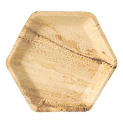 Papstar 25 Teller Palmblatt 6-eckig natur - 23,5 x 3 cm mehrfarbig