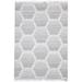 One of a Kind Flatweave Modern 5' x 8' Geometric Recycled Fibers Grey Rug - 5' x 7'