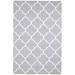 One of a Kind Hand-Tufted Modern 5' x 8' Trellis Wool Grey Rug - 5' x 8'