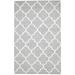 One of a Kind Hand-Tufted Modern 5' x 8' Trellis Wool Grey Rug - 5' x 8'