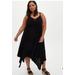 Torrid Dresses | Handkerchief Midi Dress - Challis Black | Color: Black | Size: Various