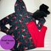 Lularoe Sweaters | Lularoe S Amber Hoodie And Os Leggings New | Color: Gray/Red | Size: S