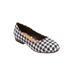 Extra Wide Width Women's The Jaiden Flat by Comfortview in Hdstooth (Size 8 1/2 WW)