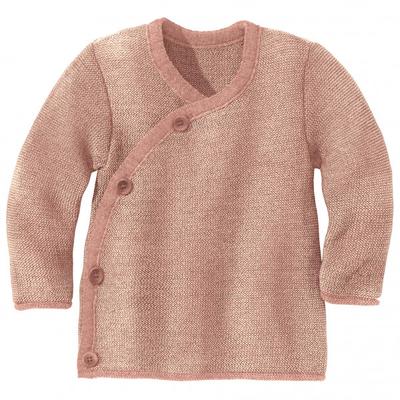 disana - Kid's Melange-Jacke - Merinojacke Gr 74/80 rosa/braun