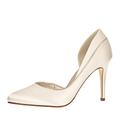 Rainbow Club Brautschuhe Joanne - Pumps Ivory Satin - High Heels Damen - Gr 36 EU 3 UK