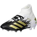 adidas Fw9215 Soccer Shoe, White/Gold Metallic/Black, 5 UK Child