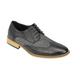 Mens Classic Gatsby Style Tweed Herringbone Smart Formal Brogue Shoes Classic Oxford Lace Ups[A2312H,7 UK,Black,Grey]