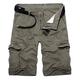 AKARMY Men's Lightweight Casual Cargo Shorts with Multiple Pockets, Outdoor Twill Cotton Camouflage Shorts with Zip Pockets, Light army, 30