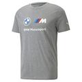 PUMA Men's BMW M Motorsport Essentials Logo Tee T-Shirt, Medium Gray Heather