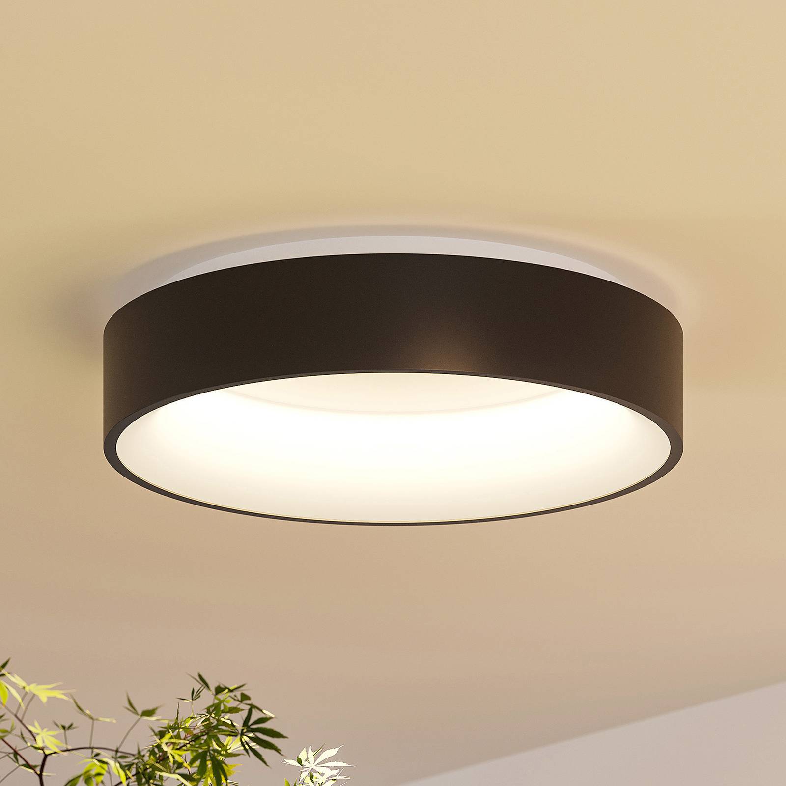 LED Deckenlampe Aleksi Arcchio, dimmbar, schwarz, für Küche, Metall, Modern, LED Deckenleuchte