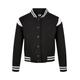 Urban Classics Mädchen Girls Inset College Sweat Jacket Jacke, Black/White, 146/152