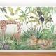Papier peint panoramique Animaux dans la jungle 255x260cm