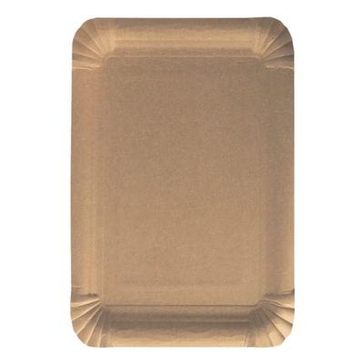 Papstar 250 Papp-Teller eckig braun - 18 x 26 cm braun, 18x26 cm