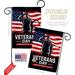 Breeze Decor 2-Sided 19 x 13 In. Honor Our Veterans Garden Flag Set in Blue/Red | 18.5 H x 13 W in | Wayfair BD-MI-GS-108638-IP-BO-D-US21-BD