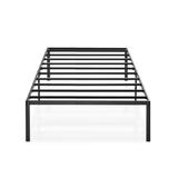 Alwyn Home Messancy 14" Steel Platform Bed Wood in Black/Brown | 14 H x 38 W x 74.5 D in | Wayfair 74CDCF12959547818EB2FBE4739681E9