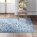 White 47 x 0.315 in Area Rug - Kelly Clarkson Home Ingrid Oriental Sky Blue/Light Gray Area Rug Polypropylene | 47 W x 0.315 D in | Wayfair