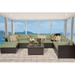 TK Classics Belle 9 Piece Sectional Seating Group w/ Cushions Synthetic Wicker/All - Weather Wicker/Wicker/Rattan | Outdoor Furniture | Wayfair