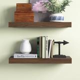 Gracie Oaks Sporgh 2 Piece Pine Solid Wood Floating Shelf Wood in White | 5.5 W x 36 D in | Wayfair AF7BB4561D8C4288A28589E96680C5B6