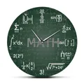 Tableau noir vert avec horloge murale suspendue décoration artistique maths cadeau Geek