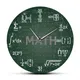 Tableau noir vert avec horloge murale suspendue décoration artistique maths cadeau Geek