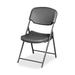 Rough n Ready Commercial Folding Chair, Charcoal Seat/Back, Silver Base - N/A