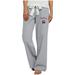 Women's Concepts Sport Gray/White Montana Grizzlies Tradition Lightweight Lounge Pants