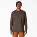 Dickies Men's Heavyweight Heathered Long Sleeve Pocket T-Shirt - Chocolate Heather Size 2Xl (WL450H)