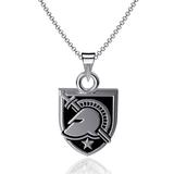 Dayna Designs Army Black Knights Enamel Small Pendant Necklace