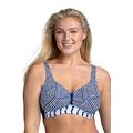 Miss Mary of Sweden Azur Women’s Supportive Non-Wired Bikini Bra with Pattern Navy Blue