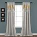 Shimmer Sequins Window Curtain Panels Gray/Gold 42X84 Set - Lush Decor 16T007779