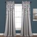 Weeping Flower Room Darkening Window Curtain Panels Gray 52X108+2 Set - Lush Decor 16T007870