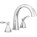 Delta Stryke Double Handle Deck Mounted Roman Tub Faucet Trim in Gray | Wayfair T2777