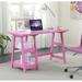 Ebern Designs Saribek Reversible Computer Desk Wood in Pink | 29.25 H x 47 W x 20 D in | Wayfair 870EEE02FF814AA3B69FE69C9CE4480F