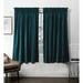 Mercer41 Tremblay Velvet Heavyweight Hidden Solid Room Darkening Tab Top Curtain Panel Polyester in Green/Blue | 96 H in | Wayfair