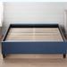 Winston Porter Hateya Low Profile Platform Bed Upholstered/Polyester in Blue | 16 H x 62.2 W x 86.1 D in | Wayfair EDD9DEF980774D0BAC74BFF2EE1990E2
