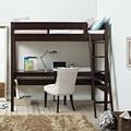 Everiz Twin Solid Wood Loft Bed w/ Built-in-Desk by Isabelle & Max™ kids Wood in Brown | 72 H x 63 W x 78.75 D in | Wayfair VVRO5219 32831523