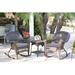 Charlton Home® Starner 3 Piece Seating Group Synthetic Wicker/All - Weather Wicker/Wicker/Rattan in Gray | Outdoor Furniture | Wayfair