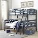 Isabelle & Max™ Barnett Twin over Full Bunk Bed Wood in Gray | 64.75 H x 69.5 W x 79.25 D in | Wayfair 2D8AA0FF0A9D46E98E322BA464748910