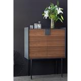 AllModern Onyx Bar Cabinet Glass/Metal in Brown/Gray | 51 H x 19 D in | Wayfair 6FADF2D6E0274B348CD3B2E82B9BD30E