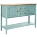 Lark Manor™ Sadie 45.7" Solid Wood Console Table Wood in Green/Blue/Brown | 34 H x 45.7 W x 15 D in | Wayfair LARK7304 32341237