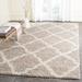 Brown/White Area Rug - House of Hampton® Alonnah Geometric Ivory/Beige Area Rug Polyester/Polypropylene/Cotton in Brown/White | Wayfair