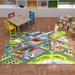 118 x 98 x 0.25 in Rug - Zoomie Kids Playmat Car Rug -Educational Car Rugs for Kids Road & Traffic Carpet Classroom Playroom Mat, | Wayfair