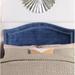 House of Hampton® Tricia Velvet Panel Headboard Upholstered/Velvet in Blue | 53.25 H x 61.25 W x 3.25 D in | Wayfair