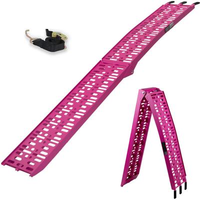 Baumarktplus - trutzholm 1 x Auffahrrampe klappbar 228 cm Traglast 340 kg Alu pink gelocht Rampe Image