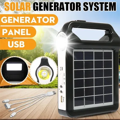 Système de générateur de stockage d'énergie de panneau solaire aste portable chargeur USB avec